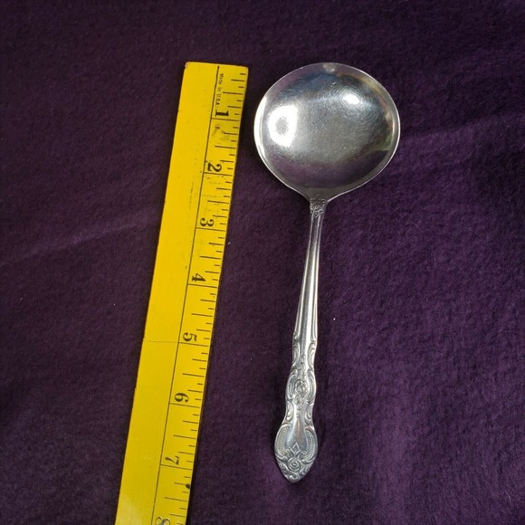 Imperial Stainless IMI4 Glossy Floral, Scrolls, Discontinued Gravy Ladle - Picture 2 of 5